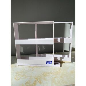 Swivel Store White Plastic Swiveling 2-Tier Spice Rack Organizer Freestanding